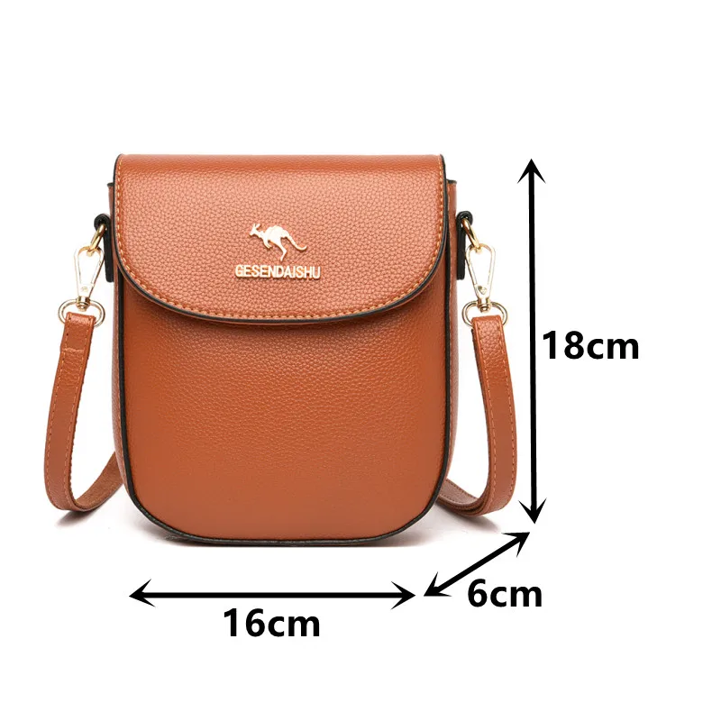 

Brand Designer Women's Crossbody Bag Quality Leather Bucket Bag Lychee Pattern Shoulder Handbags Female Small Flap Messenger Bag