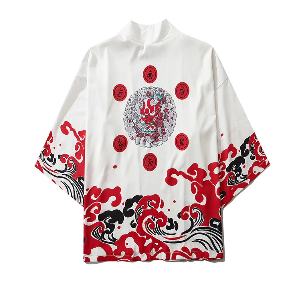 Кимоно для мужчин и женщин в японском стиле уличная одежда самурая кардиган