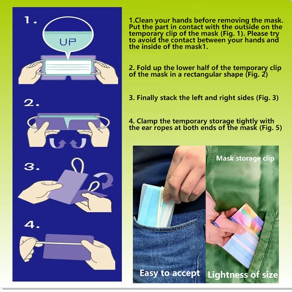 Портативный органайзер для маски лица 5 шт. пыленепроницаемый и влагостойкий