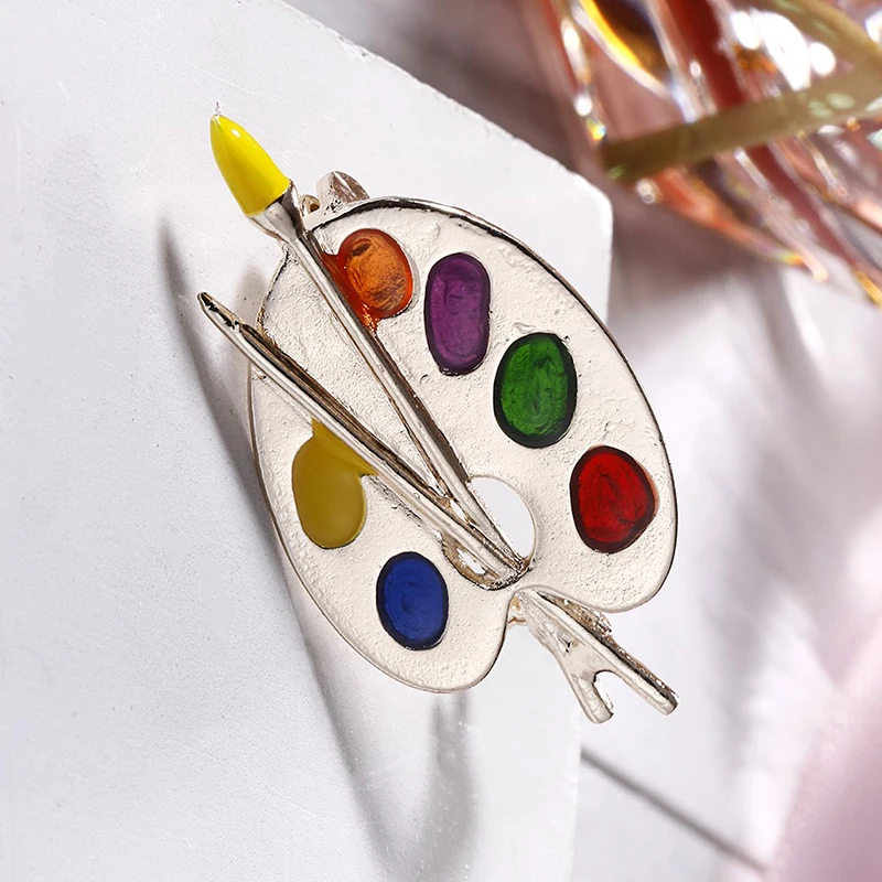 Красочная модная брошь эмалированная художественная декоративная палитра
