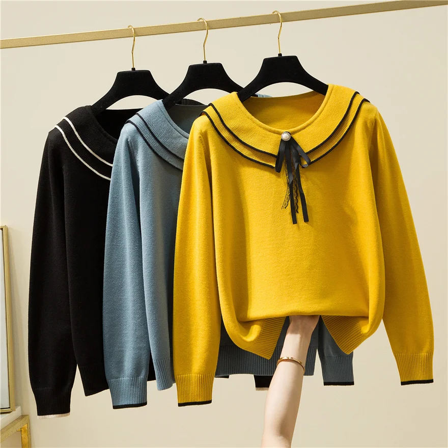 

casual spring autumn WOOL oversize sweater pullovers Women basic loose O-neck THICK Sweater female knit jumper 2021