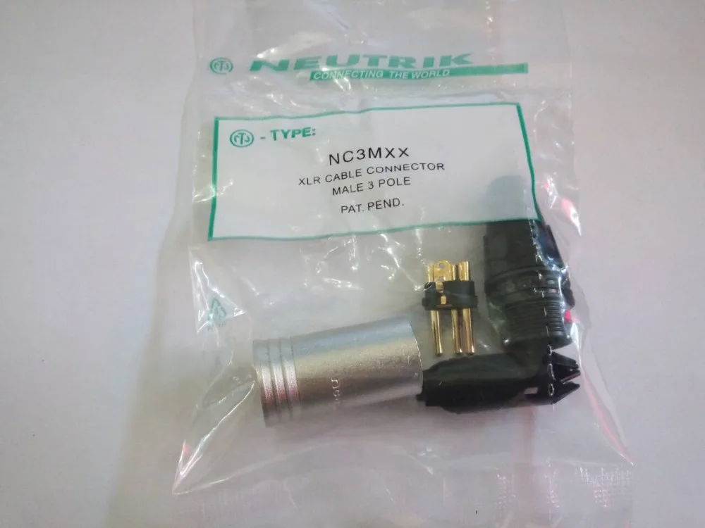10 шт./лот Originl NCK NC3MXX мужской набор 3 контактный разъем XLR, белый цвет