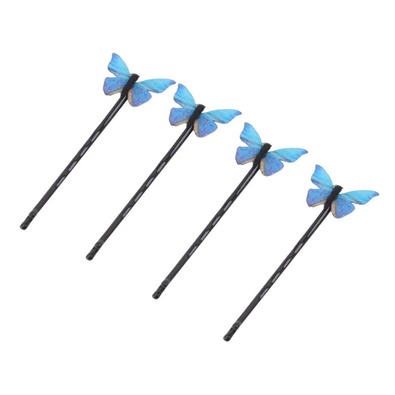 4 шт./компл. модная новинка заколка для волос двухслойная заколка-бабочка