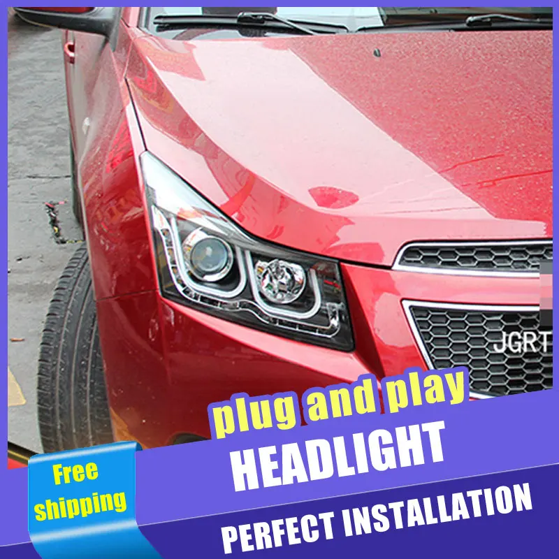 Автомобильные светодиодсветодиодный фары для Chevrolet Cruze 2010 2014 светодиодные DRL