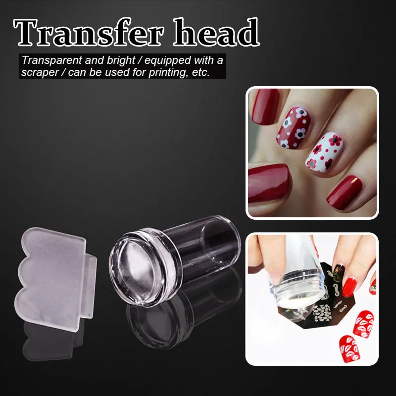 

Силиконовый бриллиантовый Набор для французского маникюра, штамп, польский трафарет, шаблон, штамп, скребок