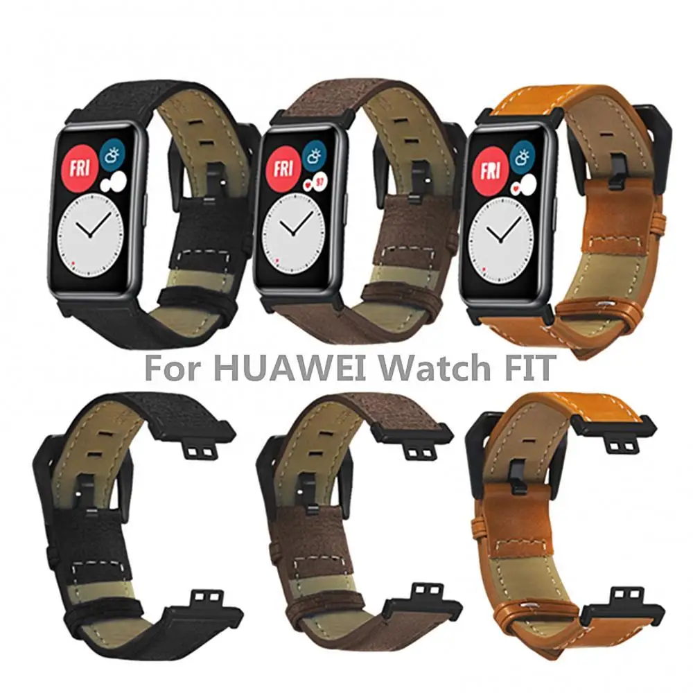 

Handmade Retro Texture Watch Strap Wristband Replacement for HUAWEI Watch Fit