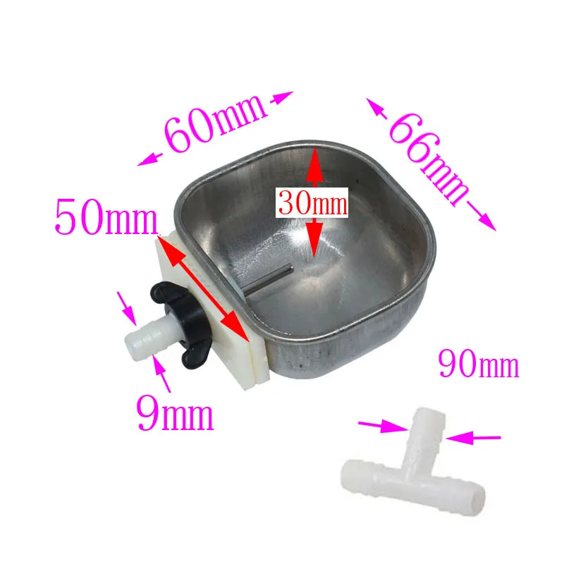 Автоматическая поилка для кроликов чаша из нержавеющей стали с защитой от