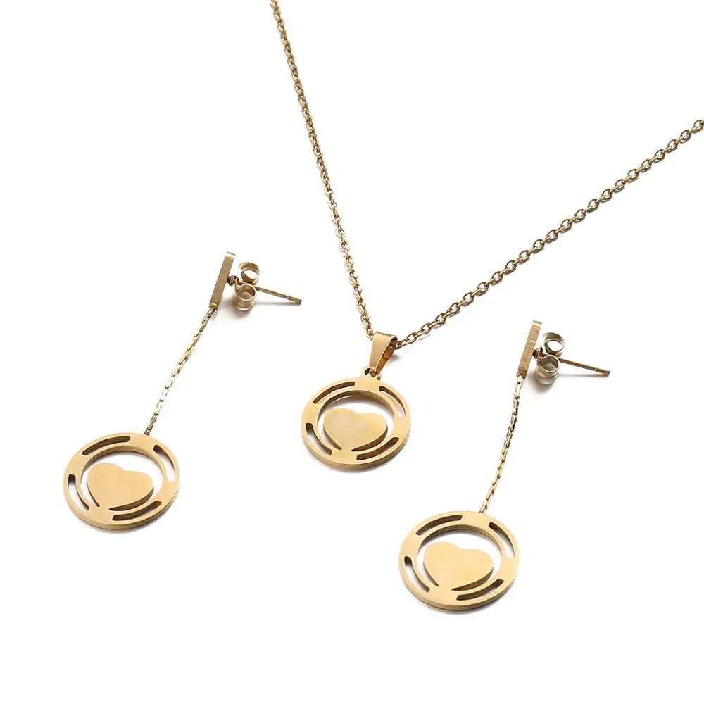 Ожерелья из нержавеющей стали с буквенным принтом подвески в виде сердечек