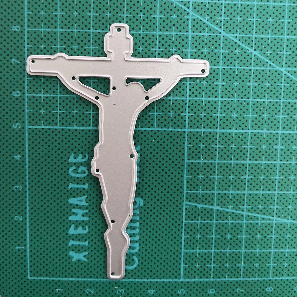 Ufurty Christ on cross silhouette металлические режущие штампы для DIY скрапбукинга ремесло