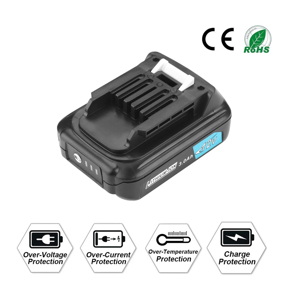 2 шт. литий-ионные аккумуляторные батареи для электроинструментов Makita BL1016 BL1015 BL1041