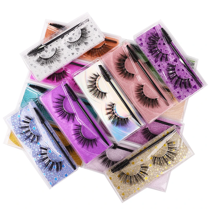 

3D false eyelashes handmade with eyelash brush false eyelashes 15/30/45/60 Set