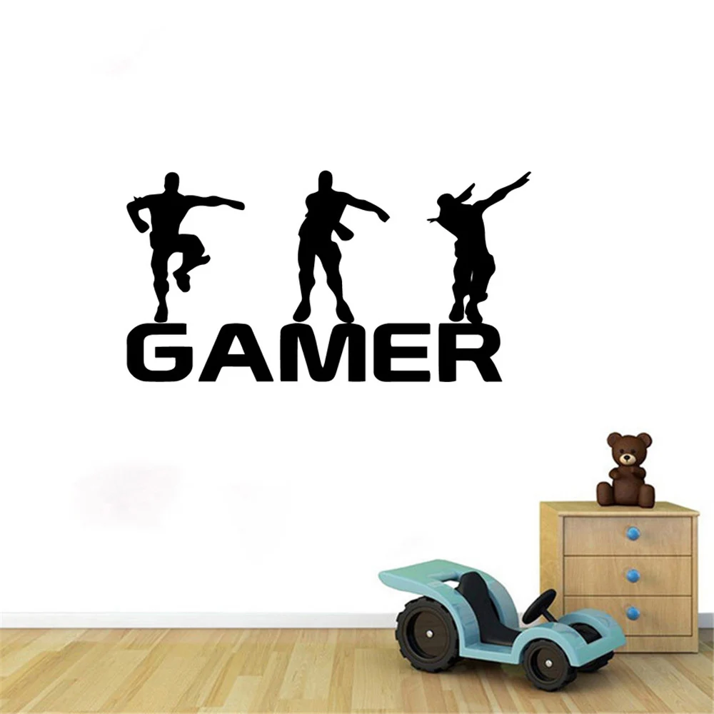 

Gamer Sticker Poster Vinyl Wall Stickers For Game Rooms PS4 Battle Royale Xbox Decal Mural Gaming Nursery Bedroom Decor WL2074