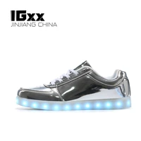 igxx led light up shoes light for men led sneakers usb recharging led shoes led women glowing luminous flashing shoes kid silver