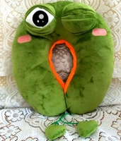 sad frog u neck protect pillow plush toy stuffed doll cartoon animal big eye sleeping cushion office rest sleep girl gift 1pc