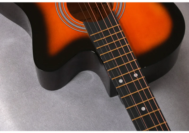 38 inch Acoustic Guitar for Beginners Guitar Sets with Capo Picks 6 Strings Guitar Basswood 13 Colors Musical Instruments AGT166