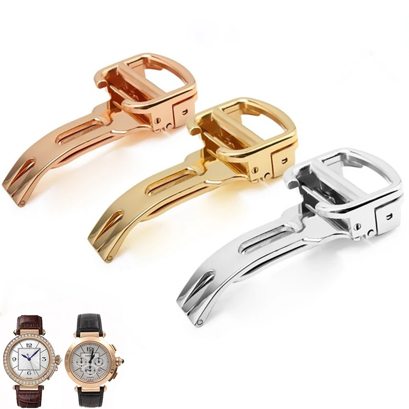 Аксессуары для часов Пряжка из нержавеющей стали Картье Складная пряжка 12 14 16 18 20