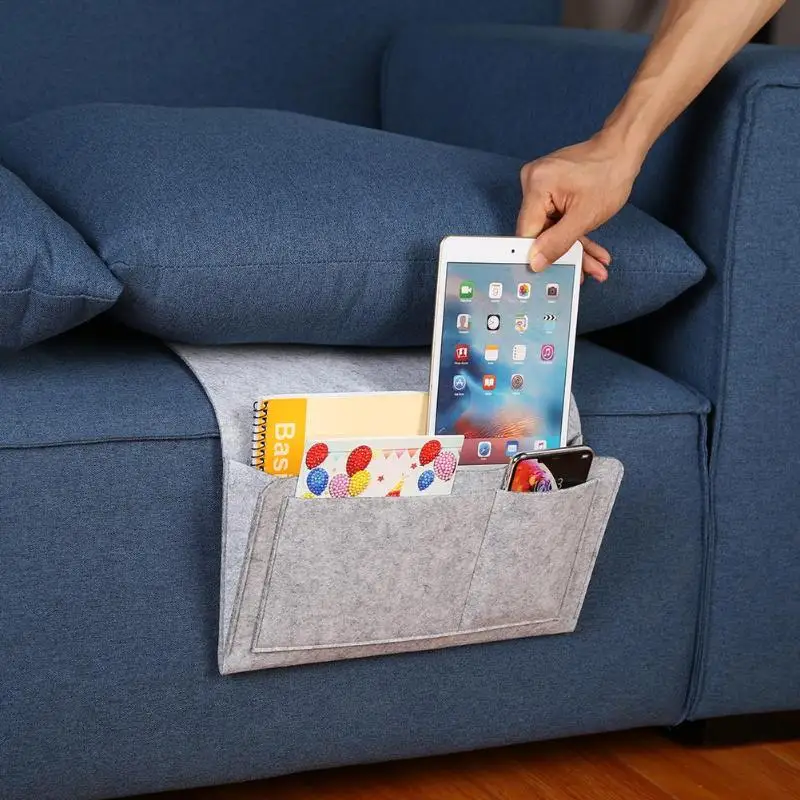 Войлочная кровать Caddy Прикроватный карман сумка для хранения дивана органайзер