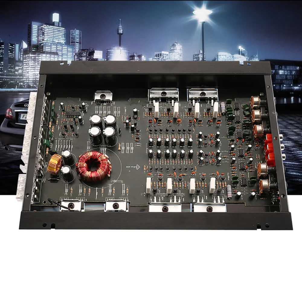 Автомобильный усилитель мощности AOSHIKE 12 В макс. 5800 Вт 4 канала алюминий 4*100 мощный