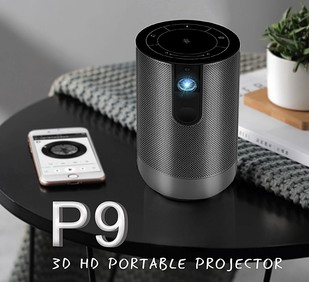 Salange P9 DLP Full HD Projector Mini 1080P Proyector 3D Android Led Mobile Projetor WIFI Bluetooth 8000mAH Battery Video Beamer