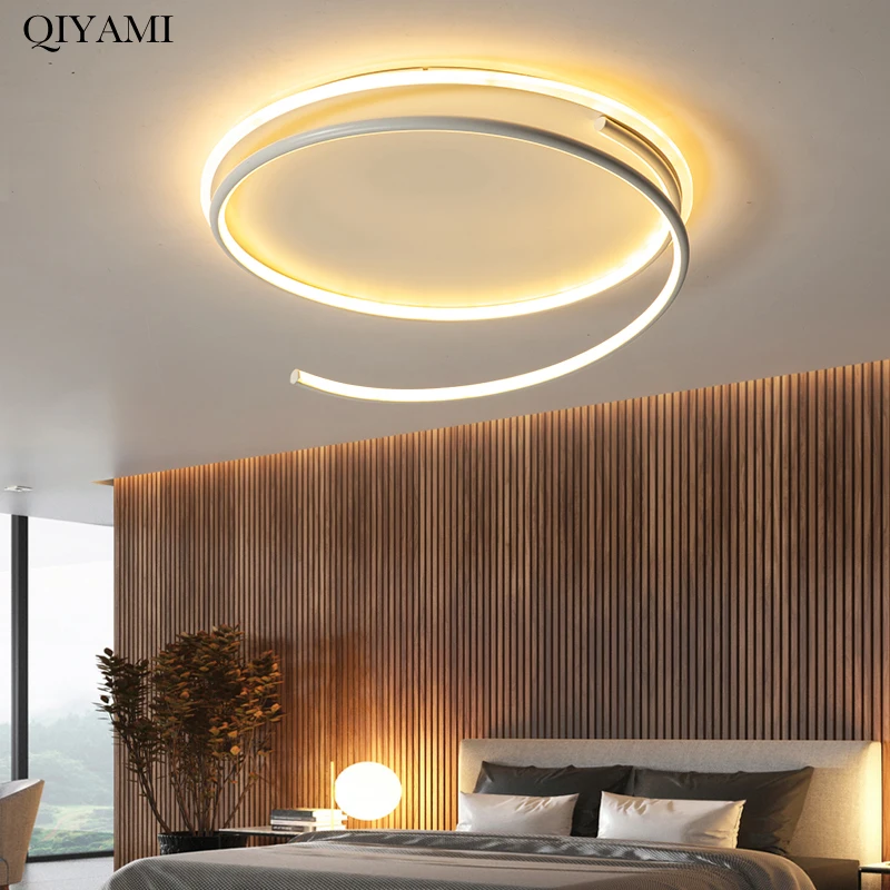 Nordic Ultra-thin Led Ceiling Chandeliers Modern Simple Bedroom Living Room Lamp Home Art Study Lighting Kitchen Fixtures Lights