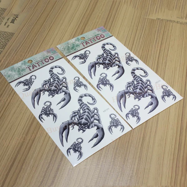 2 Sheet Waterproof Temporary Tattoos Sticker Water transfer paper Removable Body art | Красота и здоровье