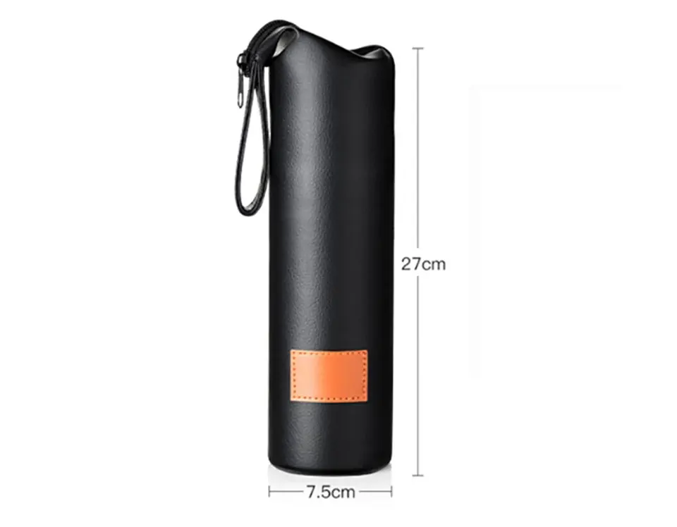 400ml Открытый новорожденный чашка для молока воды Анти-обжигающая сумка с веревками из искусственной кожи термос хранения изоляции крышки бутылки - Цвет: 400ml
