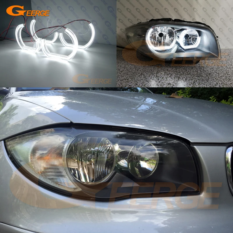 For BMW 1 Series E82 E88 E87 E81 Excellent Quality Ultra Bright DTM M4 Style Led Angel Eyes Kit Halo Rings Day Light