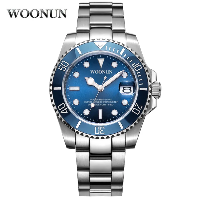 Лидирующий бренд мужские часы из нержавеющей стали автоматические механические