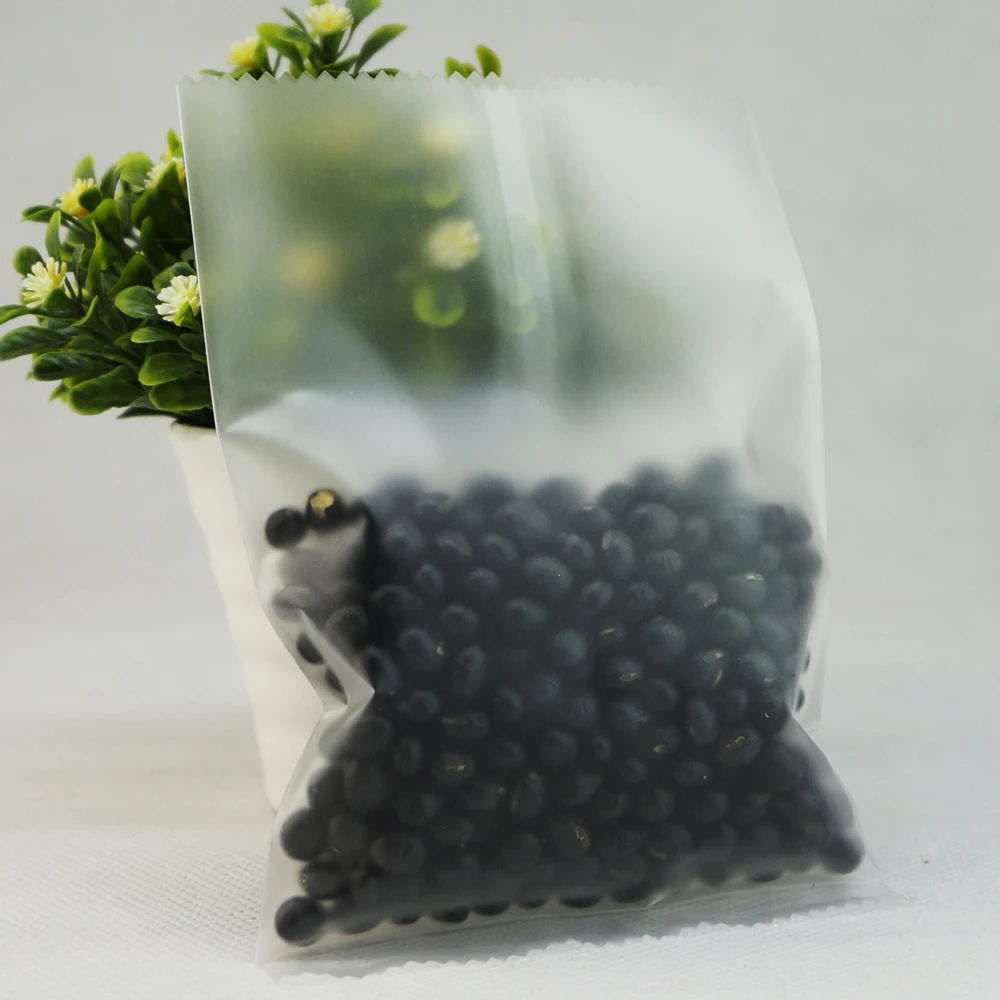 12x18cm Plain Sack 100pcs Matte Clear Plastic Flat Bag Middle Sealed Frosted Soya Bean Food Packaging Ping Pocket Heat Sealable |
