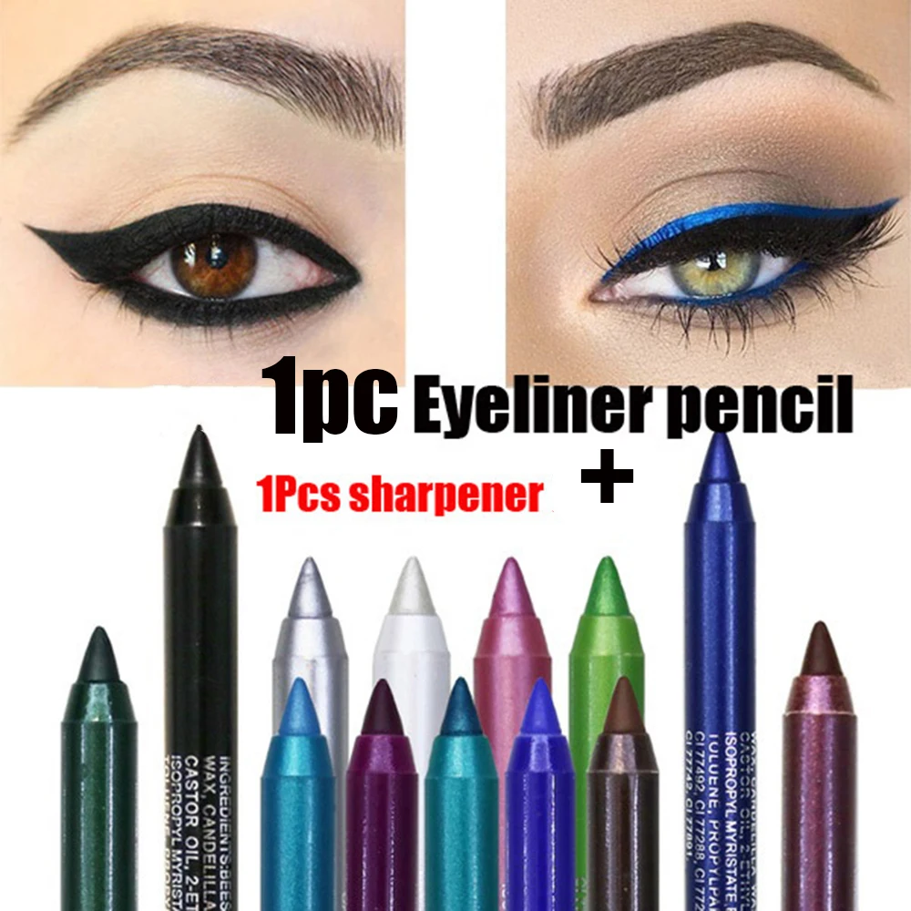 Подводка для глаз с точилкой Водостойкая 1 шт.|Тени век и подводки| |