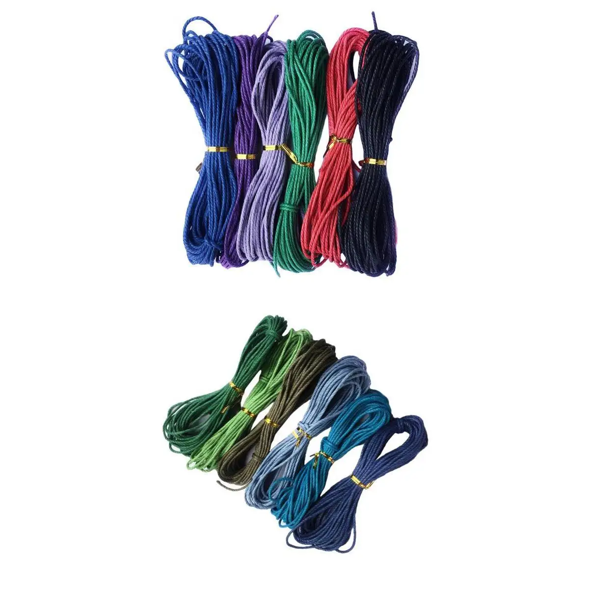 12 шт. веревки для ювелирных изделий вощеный хлопковый шнур бисероплетение