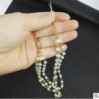 60pcs/lot DIY Delicacy Simple Golden Multiple Pearl Tassels Hair Combs Alloy Edge Clip Styling Tools Accessories HA897 |