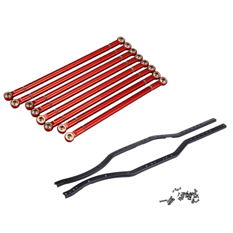 

1Set Linkage Frame Modification Ball Head Pull Rod For 313 Wheelbase & 2Pcs Chassis Frame Rails For AXIAL SCX10 90027