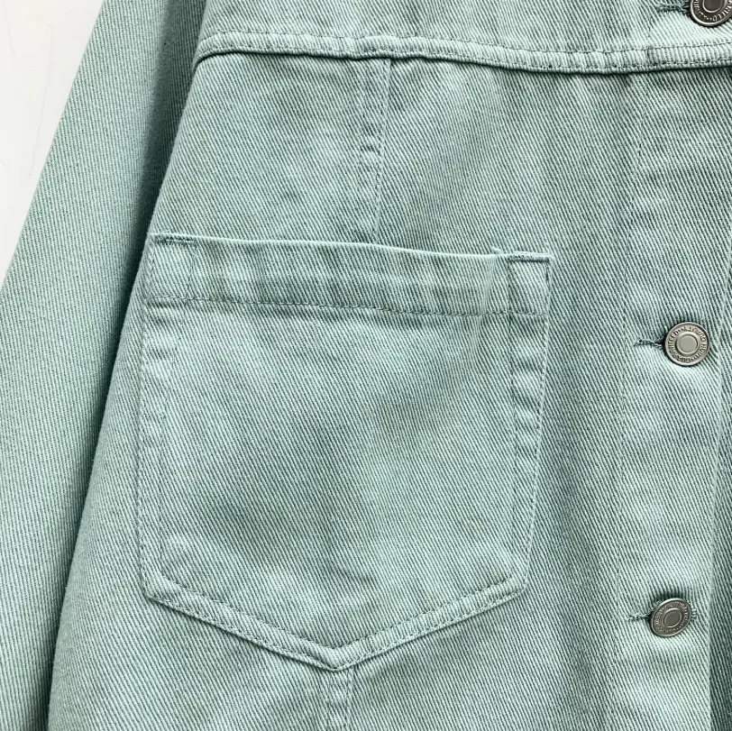 Vinatge джинсовая куртка Женская harajuku синяя уличная зеленая Куртка розовая ветровка