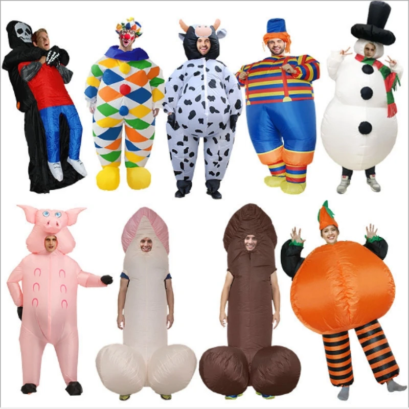 Inflatable Penis Sexy Costumes Adult Animal Men Dick Jumpsuit Funny Dress Cosplay Costume WILLY Carnival Suits |