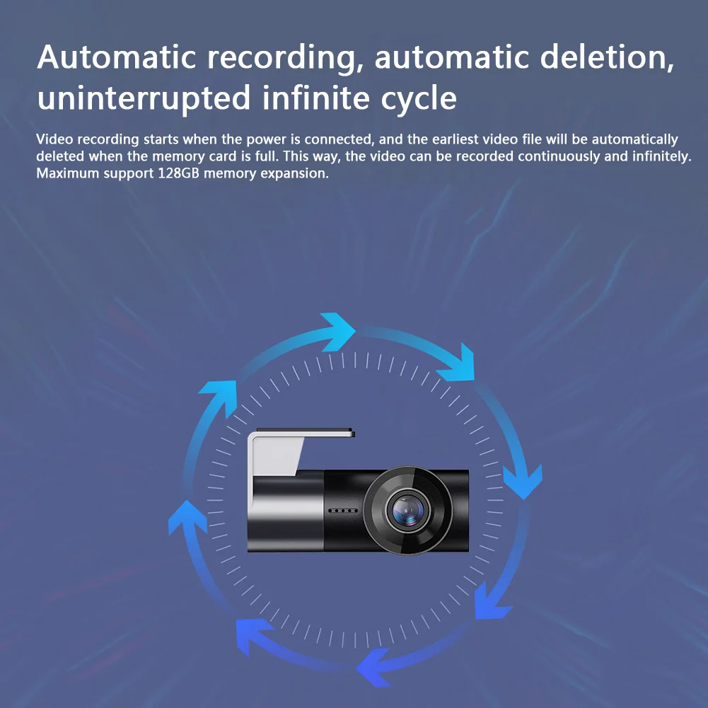 저렴한 무선 야간 버전 운전 레코더 HD 야간 투시경 Dashcam 음성 제어 운전 레코더 대시 캠 비디오