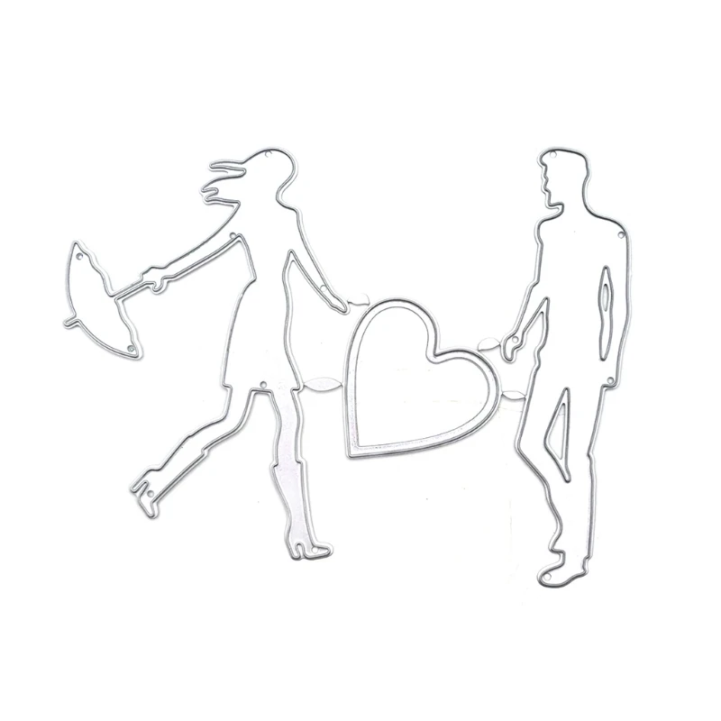 

3PCS Cutting Dies Heart Cutting Dies Love Heart Embossing Stencils for Scrapbook Q9QA