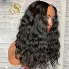 Парик 26 дюймов с U-образной частью, парики из человеческих волос без клея плотностью 180, бразильские парики без повреждений из человеческих волос, парик из натуральных волнистых волос для чернокожих женщин