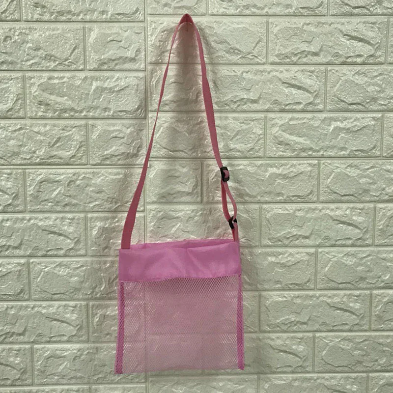 Pink Пляжная сумка для улицы, детские игрушки, быстрая сумка для хранения, инструмент для копания песка, сетчатый мешок для хранения, хороший подарок для детей - Цвет: Pink