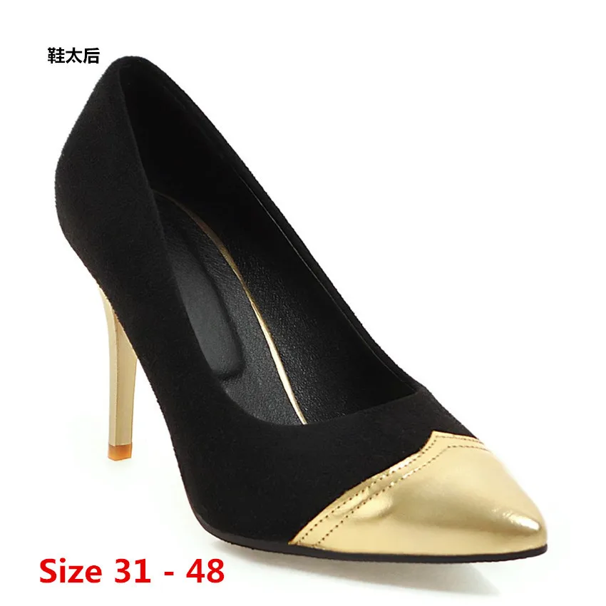 

Stiletto Women Pointed Toe Pumps Party Wedding High Heel Shoes Woman Concise Office Lady High Heels Small Big Size 31 - 48