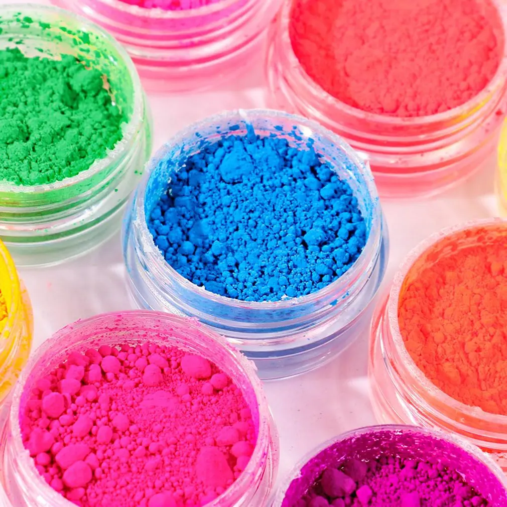 

BEPTV45 12-color Nail Fluorescent Powder Light And Soft Set Bright Easy To Use Lasting Effect Fluorescent Powder