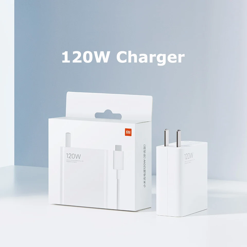 

Xiaomi Mi 120W Quick Second Charger QC 4.0 + Type-C PD USB Chargers with cable Portable Fast 20V-6A For Mi Laptop Phones