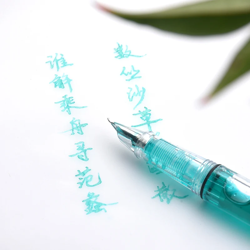 Поршневой наполнитель прозрачная авторучка изогнутое перо 0 7 мм