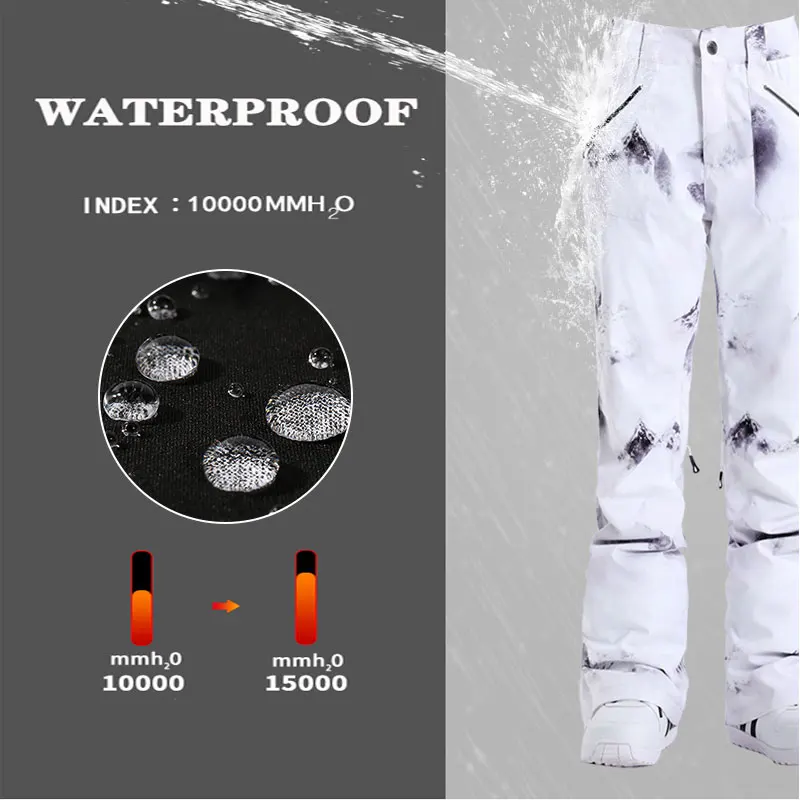 Зимние лыжные штаны GSOU женские водонепроницаемые дышащие для сноуборда зимние