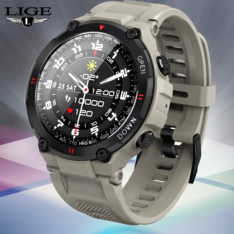 

LIGE 2021 New Multifunction Men Smart Watch Sport Fitness Tracker Bluetooth Call Weather Forecast Waterproof Mens Smartwatch