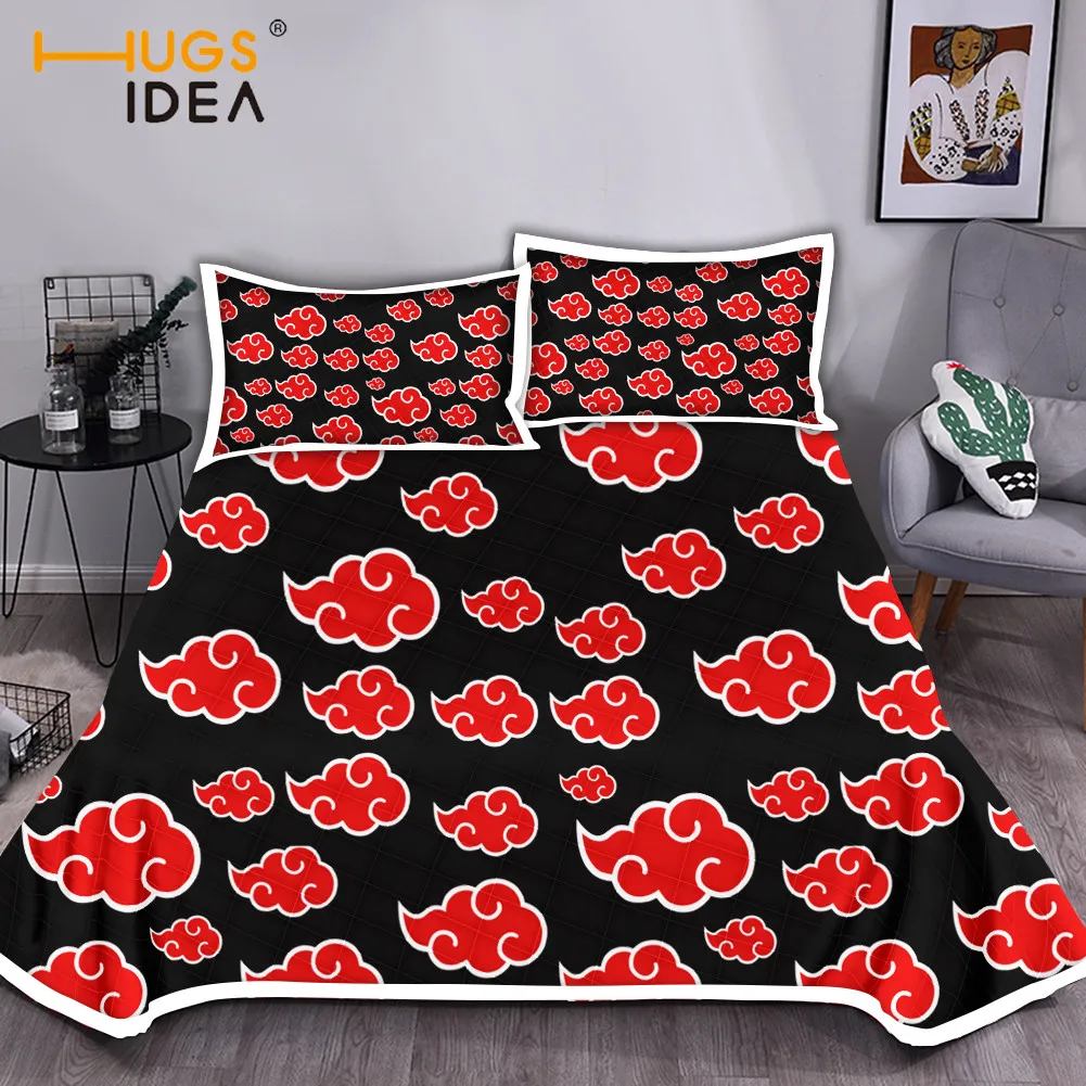 Летнее стеганое одеяло летнее с воздушным принтом Sigle Twin Anime Red Cloud Print Full Queen Size