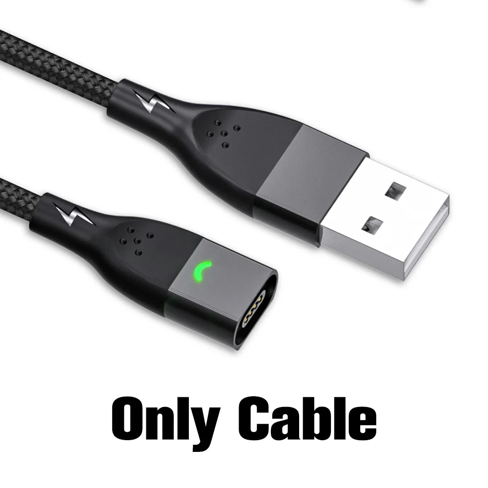 Black cable no plug GUUGEI Магнитный usb-кабель для передачи данных type C адаптер Micro кабель Быстрая зарядка для Android type-C провод USB-C Microusb Быстрая зарядка - Цвет: Black cable no plug