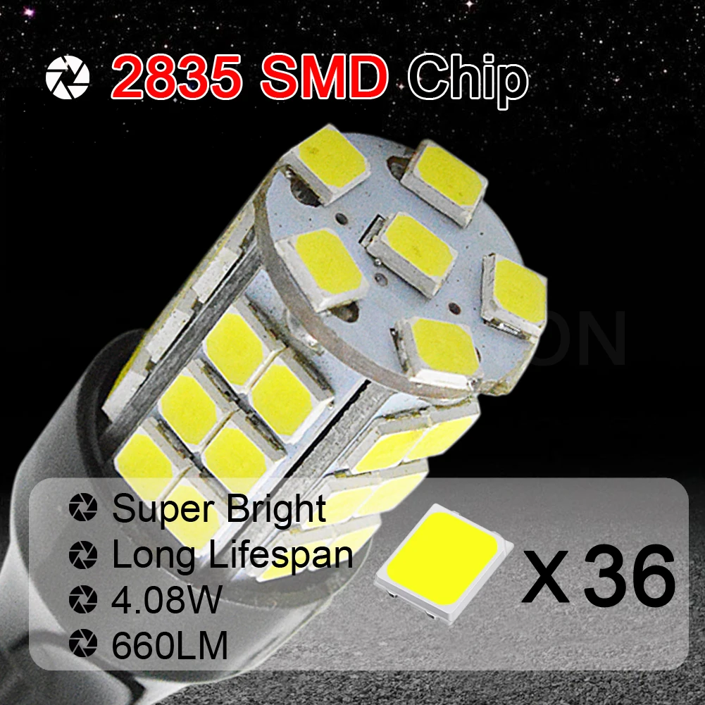 Ruiandsion 4 шт. Вт AC12V 24 в супер яркий T15 W16W 921 33/36 SMD LED 2835 запасной задний фонарь Авто Canbus