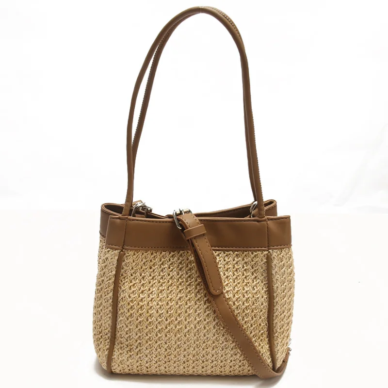 

Women's Straw Shoulder Bag Straw Clutch Rattan woven bag Vintage Handmade Vacation Casual Bags handbags for women mini bag