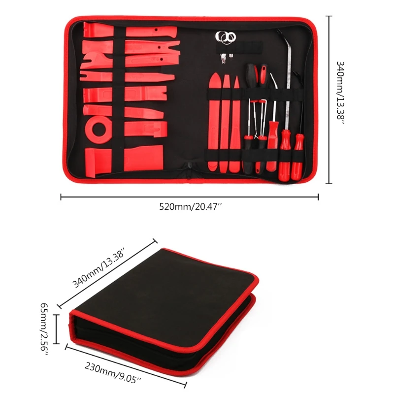 

23 Pcs Car Audio Repair Tool Car Clip Fastener Door Panel Trim Car Pry Removal Tool Auto Interior Disassembly Tools